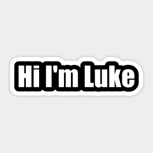 Hi I'm Luke Sticker